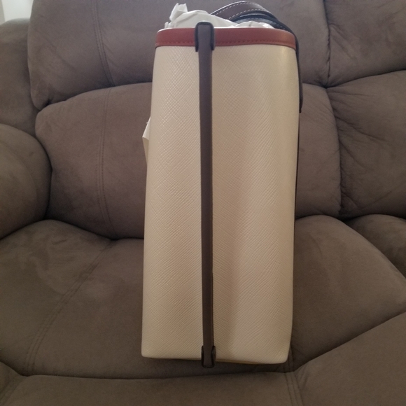 TORY BURCH COLOR BLOCK PERRY TRIPLE COMPARTMENT TOTE - Picture 8 of 14